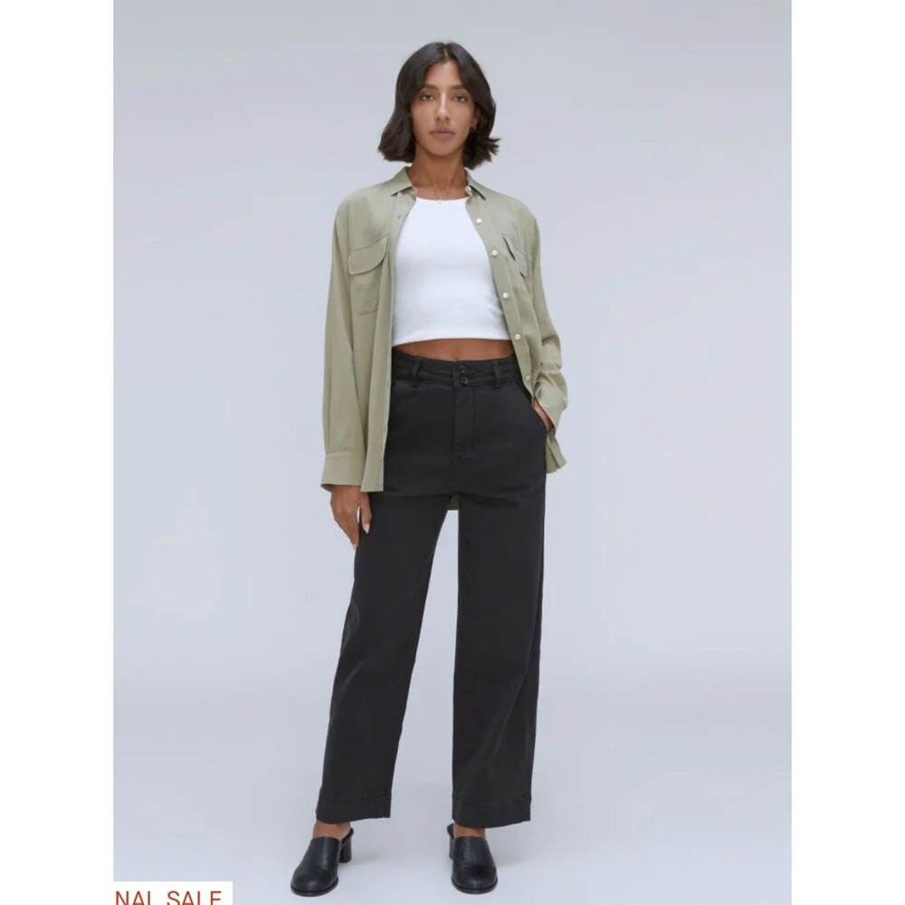 Everlane The Wide Leg Crop Organic Cotton Pants